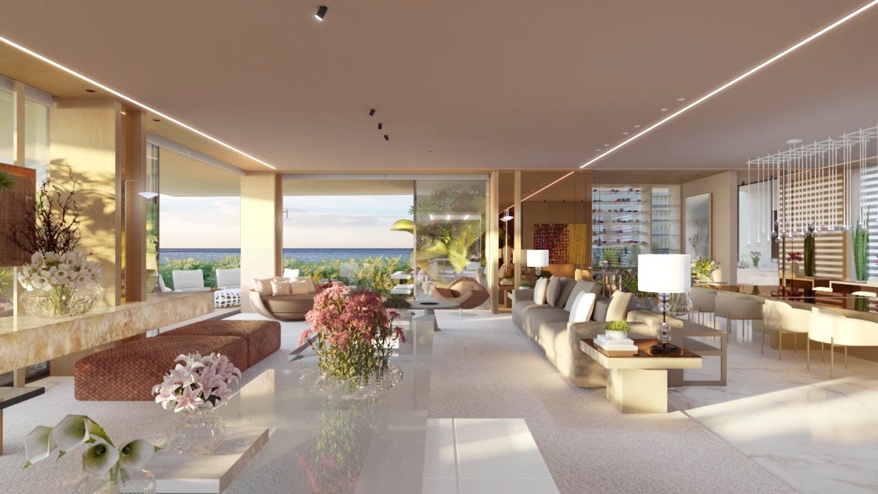 Ambiente de Aline Cangussú é clean, aconchegante, versátil e integrado na Casas Conceito Virtual Experience