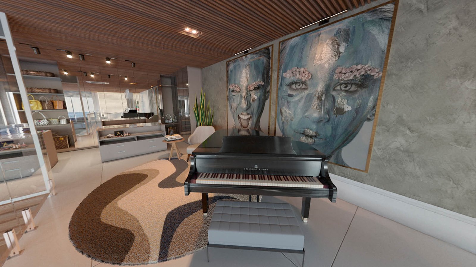 Com uma homenagem à indústria musical brasileira, a Dois A Arquitetura assina ambiente na Casas Conceito Virtual Experience