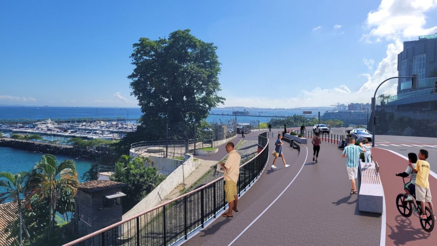 Avenida Contorno passa por obras de requalificação e ganhará ciclovia, decks de madeira e novas calçadas