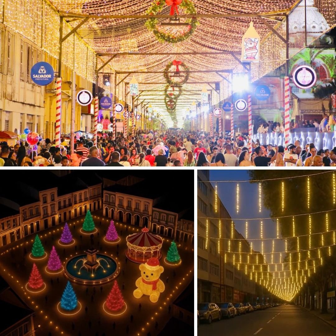 Centro Histórico de Salvador terá programação especial de Natal com maior túnel de luz do Brasil
